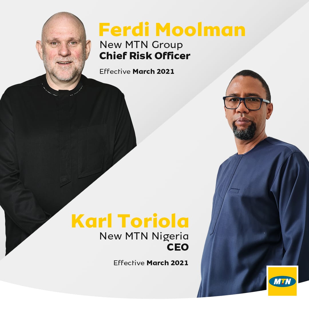 MTN announces new MTN Group chief risk officer and MTN Nigeria CEO